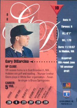 1994 Studio #10 Gary DiSarcina Back