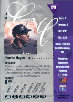 1994 Studio #179 Charlie Hayes Back