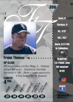 1994 Studio #209 Frank Thomas Back