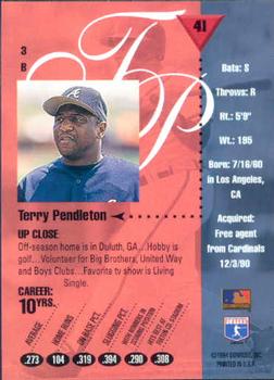 1994 Studio #41 Terry Pendleton Back