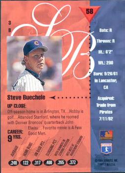 1994 Studio #58 Steve Buechele Back