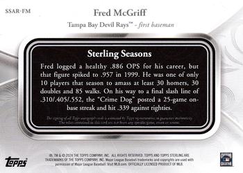 2024 Topps Sterling - Sterling Seasons Blue #SSAR-FM Fred McGriff Back