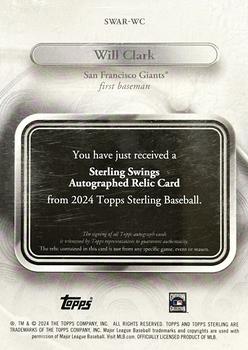 2024 Topps Sterling - Sterling Swings #SWAR-WC Will Clark Back