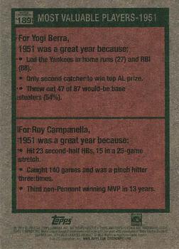 2024 Topps Heritage - White Border #189 1951 MVPs (Yogi Berra / Roy Campanella Back