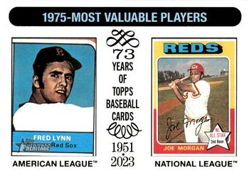2024 Topps Heritage - White Border #194 1975 MVPs (Fred Lynn / Joe Morgan) Front