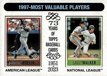 2024 Topps Heritage - White Border #200 1997 MVPs (Ken Griffey Jr. / Larry Walker) Front