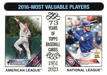2024 Topps Heritage - White Border #209 2016 MVPs (Mike Trout / Kris Bryant) Front