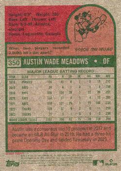 2024 Topps Heritage - Red Border #350 Austin Meadows Back