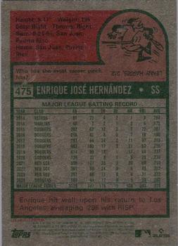 2024 Topps Heritage - Red Border #475 Enrique Hernández Back