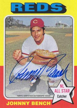 2024 Topps Heritage - Real One Autographs #75RO-JB Johnny Bench Front