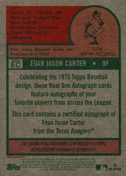 2024 Topps Heritage - Real One Autographs #ROA-EC Evan Carter Back