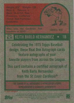 2024 Topps Heritage - Real One Autographs #ROA-KH Keith Hernandez Back