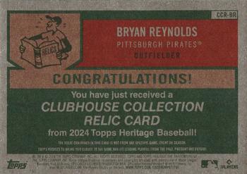 2024 Topps Heritage - Clubhouse Collection Relics #CCR-BR Bryan Reynolds Back