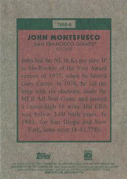 2024 Topps Heritage - 1975 Baseball Sensations #75BS-8 John Montefusco Back