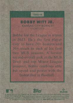 2024 Topps Heritage - 1975 Baseball Sensations #75BS-16 Bobby Witt Jr. Back