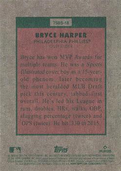 2024 Topps Heritage - 1975 Baseball Sensations #75BS-18 Bryce Harper Back