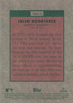 2024 Topps Heritage - 1975 Baseball Sensations #75BS-19 Julio Rodríguez Back
