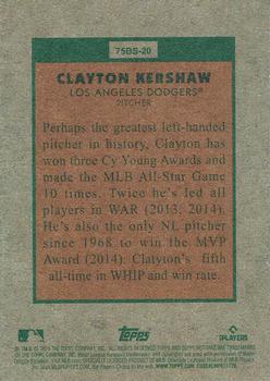 2024 Topps Heritage - 1975 Baseball Sensations #75BS-20 Clayton Kershaw Back