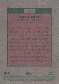 2024 Topps Heritage - 1975 Baseball Sensations Gold Foil #75BS-10 Oneil Cruz Back