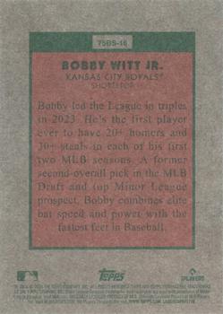 2024 Topps Heritage - 1975 Baseball Sensations Platinum Foil #75BS-16 Bobby Witt Jr. Back