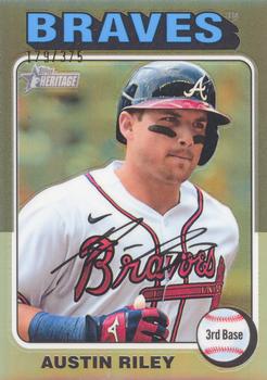2024 Topps Heritage - Chrome Silver Refractor #431 Austin Riley Front