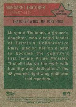 2024 Topps Heritage - News Flashbacks #NF-4 Margaret Thatcher Back
