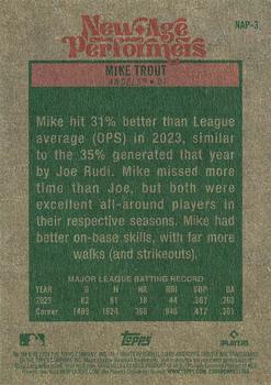 2024 Topps Heritage - New Age Performers #NAP-3 Mike Trout Back