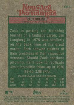 2024 Topps Heritage - New Age Performers #NAP-5 Zack Greinke Back