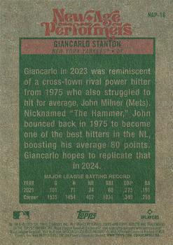 2024 Topps Heritage - New Age Performers #NAP-16 Giancarlo Stanton Back