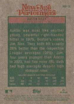2024 Topps Heritage - New Age Performers #NAP-18 Austin Riley Back