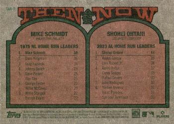 2024 Topps Heritage - Then and Now #TAN-2 Mike Schmidt / Shohei Ohtani Back