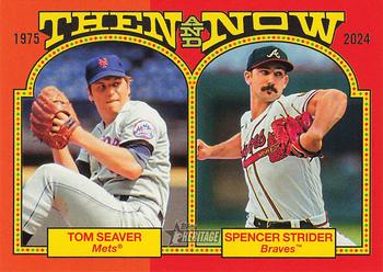 2024 Topps Heritage - Then and Now #TAN-5 Tom Seaver / Spencer Strider Front