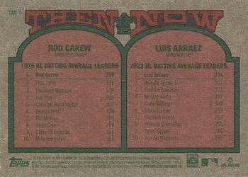 2024 Topps Heritage - Then and Now #TAN-7 Luis Arraez / Rod Carew Back