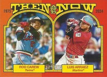 2024 Topps Heritage - Then and Now #TAN-7 Luis Arraez / Rod Carew Front