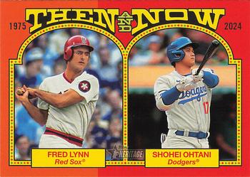 2024 Topps Heritage - Then and Now #TAN-8 Fred Lynn / Shohei Ohtani Front