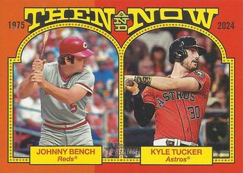2024 Topps Heritage - Then and Now #TAN-10 Kyle Tucker / Johnny Bench Front