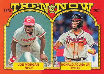 2024 Topps Heritage - Then and Now #TAN-13 Ronald Acuña Jr. / Joe Morgan Front