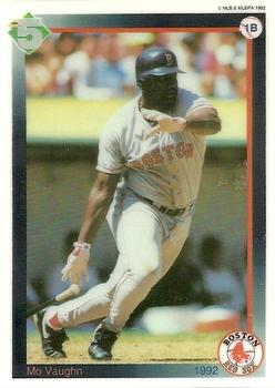 1992 High 5 Reusable Decals - Decals (Cut With Card Backing) #NNO Mo Vaughn Front