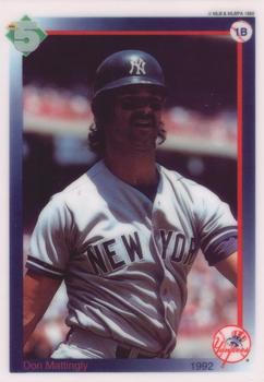 1992 High 5 Reusable Decals - Decals (Cut With Card Backing) #NNO Don Mattingly Front