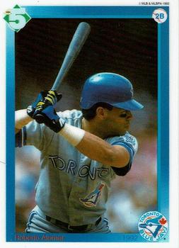 1992 High 5 Reusable Decals - Decals (Cut With Card Backing) #NNO Roberto Alomar Front