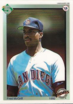 1992 High 5 Reusable Decals - Decals (Cut With Card Backing) #NNO Fred McGriff Front