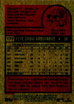 2024 Topps Heritage - Chrome Purple Refractor #177 Pete Crow-Armstrong Back