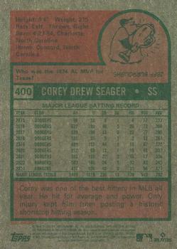 2024 Topps Heritage - Chrome Purple Refractor #400 Corey Seager Back