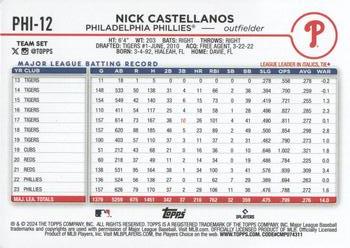 2024 Topps Philadelphia Phillies #PHI-12 Nick Castellanos Back