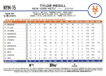 2024 Topps New York Mets #NYM-15 Tylor Megill Back
