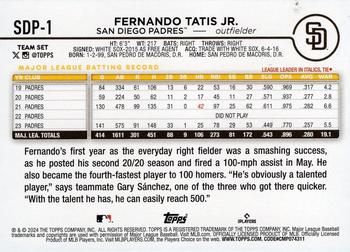 2024 Topps San Diego Padres #SDP-1 Fernando Tatis Jr. Back