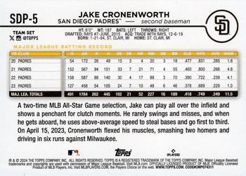 2024 Topps San Diego Padres #SDP-5 Jake Cronenworth Back