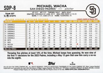 2024 Topps San Diego Padres #SDP-8 Michael Wacha Back