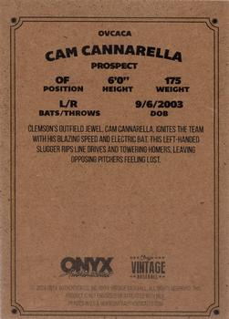 2024 Onyx Vintage #OVCACA Cam Cannarella Back