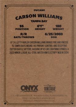 2024 Onyx Vintage #OVCAWI Carson Williams Back